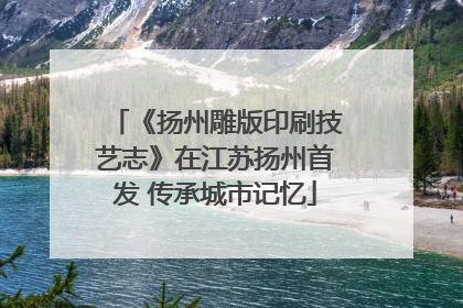 《扬州雕版印刷技艺志》在江苏扬州首发 传承城市记忆
