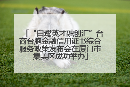 “白鹭英才融创汇”台商台胞金融信用证书综合服务政策发布会在厦门市集美区成功举办