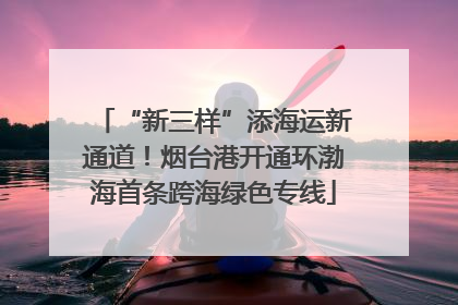 “新三样”添海运新通道！烟台港开通环渤海首条跨海绿色专线