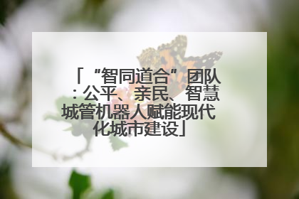 “智同道合”团队：公平、亲民、智慧城管机器人赋能现代化城市建设