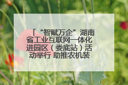 “智赋万企”湖南省工业互联网一体化进园区（娄底站）活动举行 助推农机装备产业高质量发展
