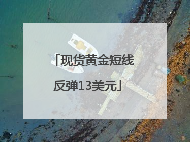 现货黄金短线反弹13美元