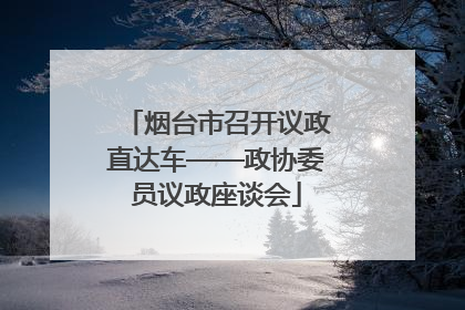 烟台市召开议政直达车——政协委员议政座谈会
