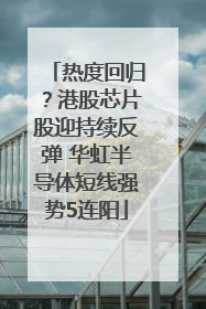 热度回归？港股芯片股迎持续反弹 华虹半导体短线强势5连阳