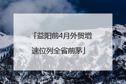 益阳前4月外贸增速位列全省前茅