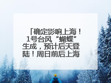 确定影响上海！1号台风“蝴蝶”生成，预计后天登陆！周日前后上海有明显降水