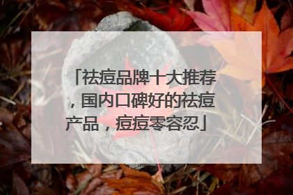 祛痘品牌十大推荐，国内口碑好的祛痘产品，痘痘零容忍