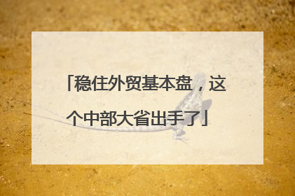 稳住外贸基本盘，这个中部大省出手了