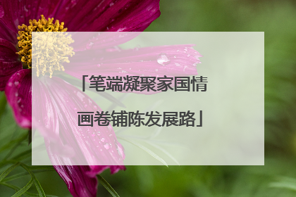 笔端凝聚家国情  画卷铺陈发展路