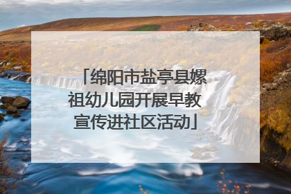绵阳市盐亭县嫘祖幼儿园开展早教宣传进社区活动