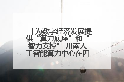 为数字经济发展提供“算力底座”和“智力支撑” 川南人工智能算力中心在四川泸州启动