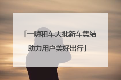 一嗨租车大批新车集结 助力用户美好出行