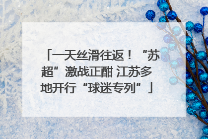 一天丝滑往返！“苏超”激战正酣 江苏多地开行“球迷专列”