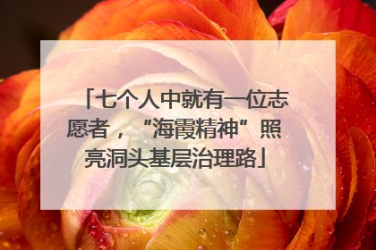 七个人中就有一位志愿者，“海霞精神”照亮洞头基层治理路