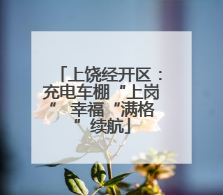 上饶经开区：充电车棚“上岗” 幸福“满格”续航