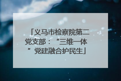 义马市检察院第二党支部：“三维一体”党建融合护民生