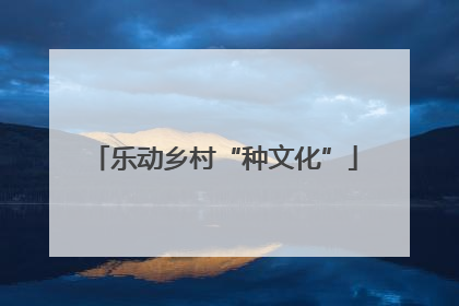 乐动乡村“种文化”
