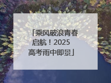 乘风破浪青春启航！2025高考雨中即景