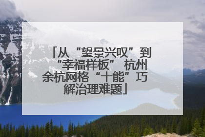 从“望景兴叹”到“幸福样板” 杭州余杭网格“十能”巧解治理难题