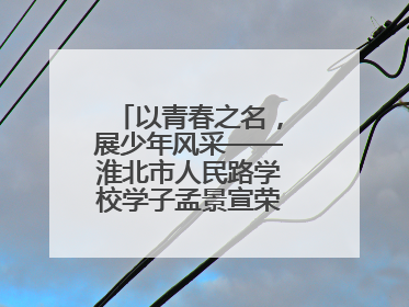 以青春之名，展少年风采——淮北市人民路学校学子孟景宣荣膺“新时代好少年”荣誉称号
