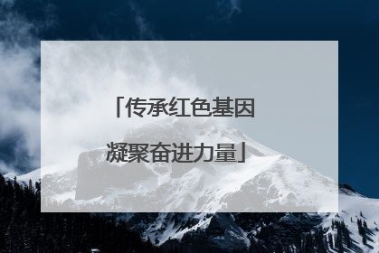 传承红色基因 凝聚奋进力量