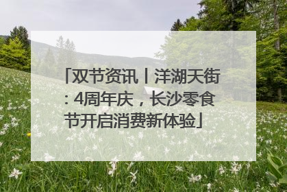 双节资讯丨洋湖天街：4周年庆，长沙零食节开启消费新体验