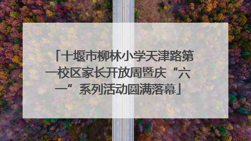 十堰市柳林小学天津路第一校区家长开放周暨庆“六一”系列活动圆满落幕