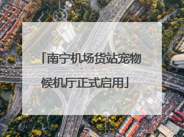南宁机场货站宠物候机厅正式启用