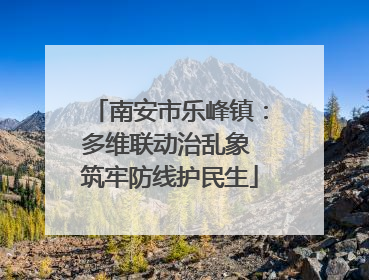 南安市乐峰镇：多维联动治乱象 筑牢防线护民生