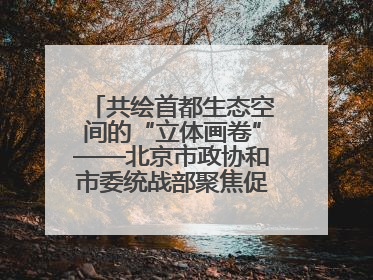 共绘首都生态空间的“立体画卷”——北京市政协和市委统战部聚焦促进绿化彩化美化生态空间建设联合协商议政