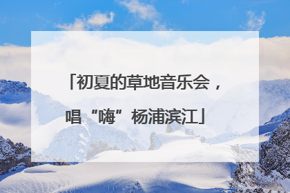 初夏的草地音乐会，唱“嗨”杨浦滨江