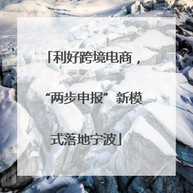 利好跨境电商，“两步申报”新模式落地宁波