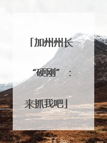 加州州长“硬刚”：来抓我吧