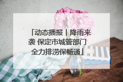 动态播报丨降雨来袭 保定市城管部门全力排涝保畅通