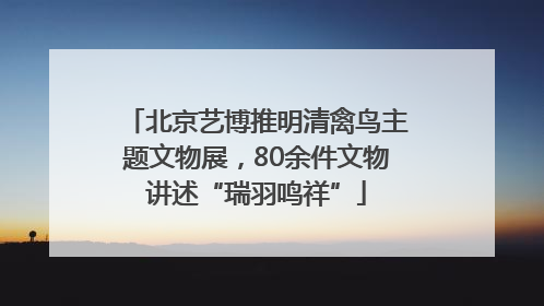 北京艺博推明清禽鸟主题文物展，80余件文物讲述“瑞羽鸣祥”