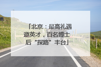 北京：最高礼遇邀英才，百名博士后“探路”丰台
