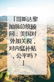 哥斯达黎加前总统顾问：美国对外加关税，对内猛补贴，公平吗？