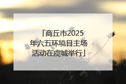 商丘市2025年六五环境日主场活动在虞城举行