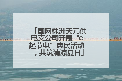 国网株洲天元供电支公司开展“e起节电”惠民活动，共筑清凉夏日