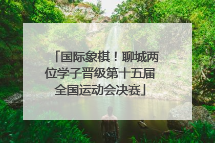 国际象棋！聊城两位学子晋级第十五届全国运动会决赛