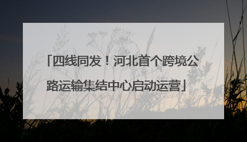 四线同发！河北首个跨境公路运输集结中心启动运营