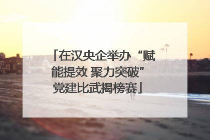 在汉央企举办“赋能提效 聚力突破”党建比武揭榜赛