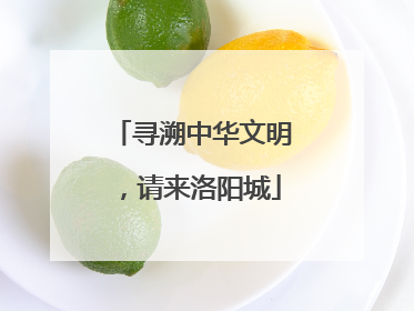 寻溯中华文明，请来洛阳城