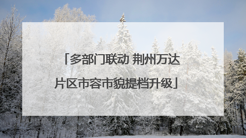 多部门联动 荆州万达片区市容市貌提档升级