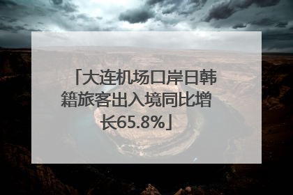 大连机场口岸日韩籍旅客出入境同比增长65.8%
