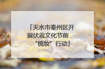 天水市秦州区开展伏羲文化节前 “梳妆”行动
