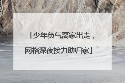少年负气离家出走，网格深夜接力助归家