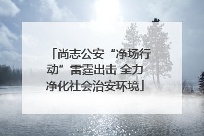 尚志公安“净场行动”雷霆出击 全力净化社会治安环境