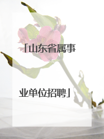 山东省属事业单位招聘