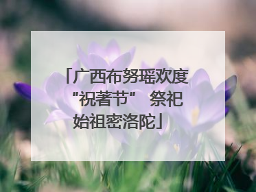 广西布努瑶欢度“祝著节” 祭祀始祖密洛陀